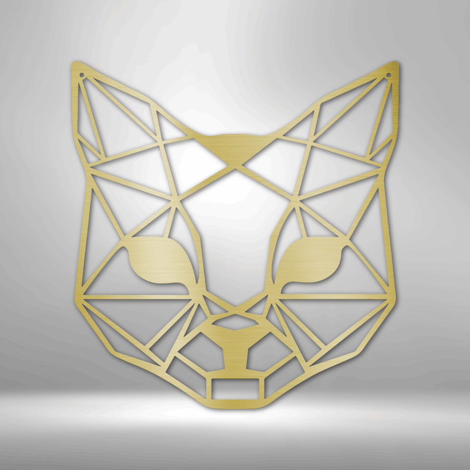 Geometric Cat - Steel Sign - Gift shop near me