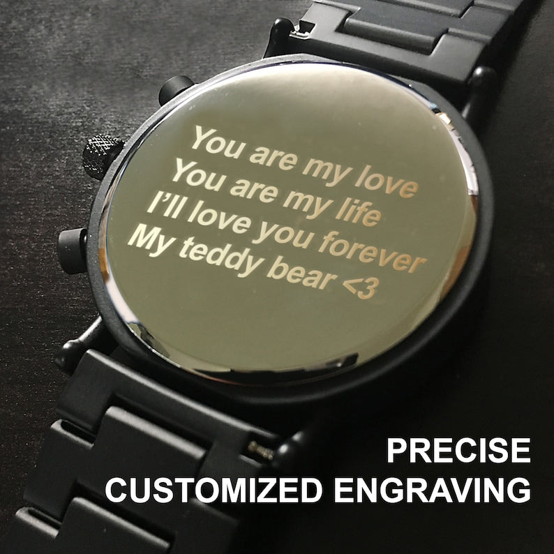 Valentines Day Gift for Him, Wood Watch,Personalized Watch,Engraved Watch,Boyfriend Gift for Men - Gift shop near me