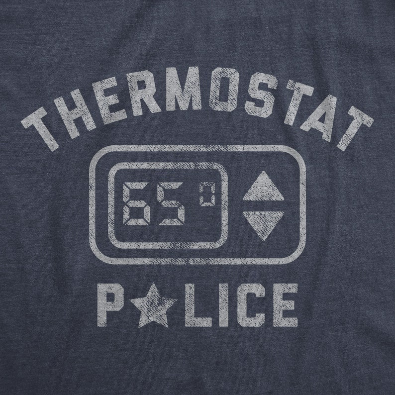 Funny Fathers Day Gift, Thermostat Police, Dad To Be Gift, Funny Shirt For Dad, Dad Jokes, Father's Day, Don't Touch The Thermostat - Gift shop near me