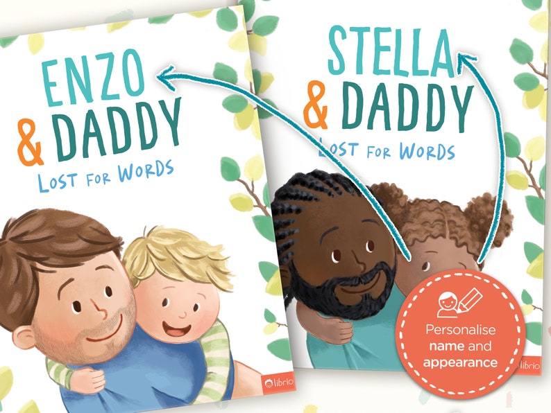 Lost for Words, a personalized book featuring father and child - a perfect gift for dads