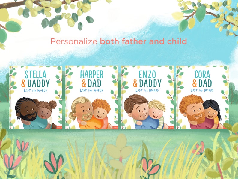 Lost for Words, a personalized book featuring father and child - a perfect gift for dads