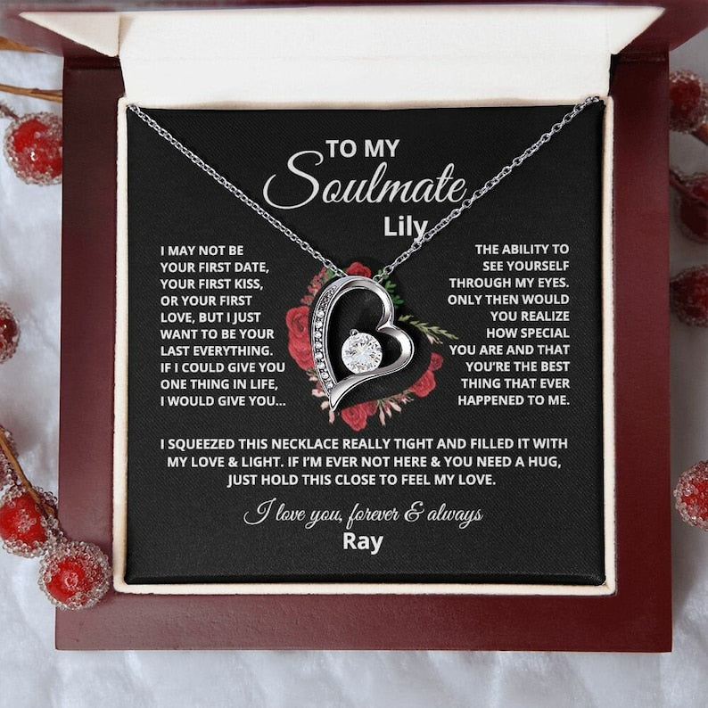 Custom To My Soulmate Necklace Gift Personalized Anniversary Gift For Her Wife Soulmate Gift Soulmate Jewelry Love Necklace Gifts For Her