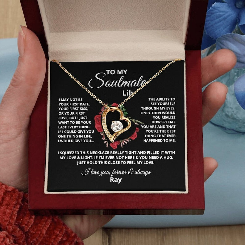 Custom To My Soulmate Necklace Gift Personalized Anniversary Gift For Her Wife Soulmate Gift Soulmate Jewelry Love Necklace Gifts For Her