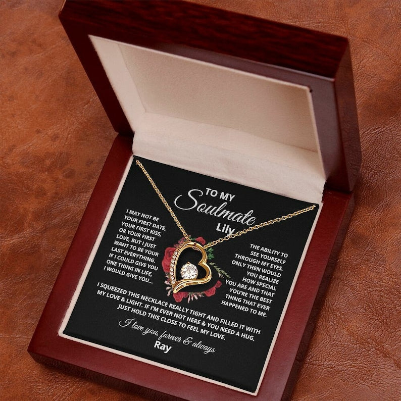 Custom To My Soulmate Necklace Gift Personalized Anniversary Gift For Her Wife Soulmate Gift Soulmate Jewelry Love Necklace Gifts For Her