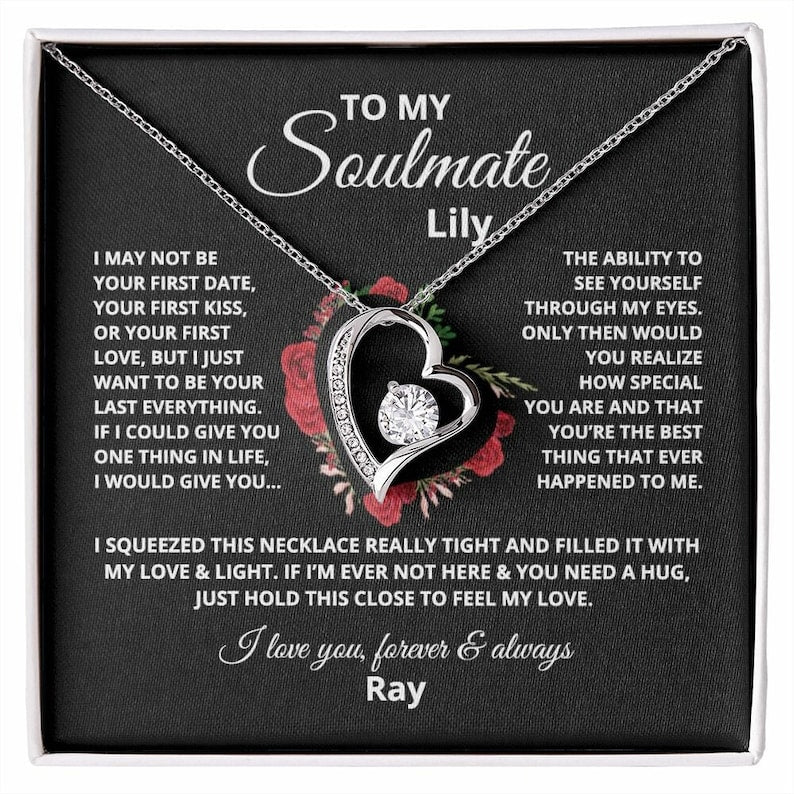 Custom To My Soulmate Necklace Gift Personalized Anniversary Gift For Her Wife Soulmate Gift Soulmate Jewelry Love Necklace Gifts For Her