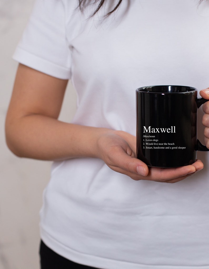 Personalized Name Definition Mug, Custom Mug, Gifts for Him/Her, Customized Text Cup, Made to Order, Custom Name Mug with Definition, love- Gift shop near me