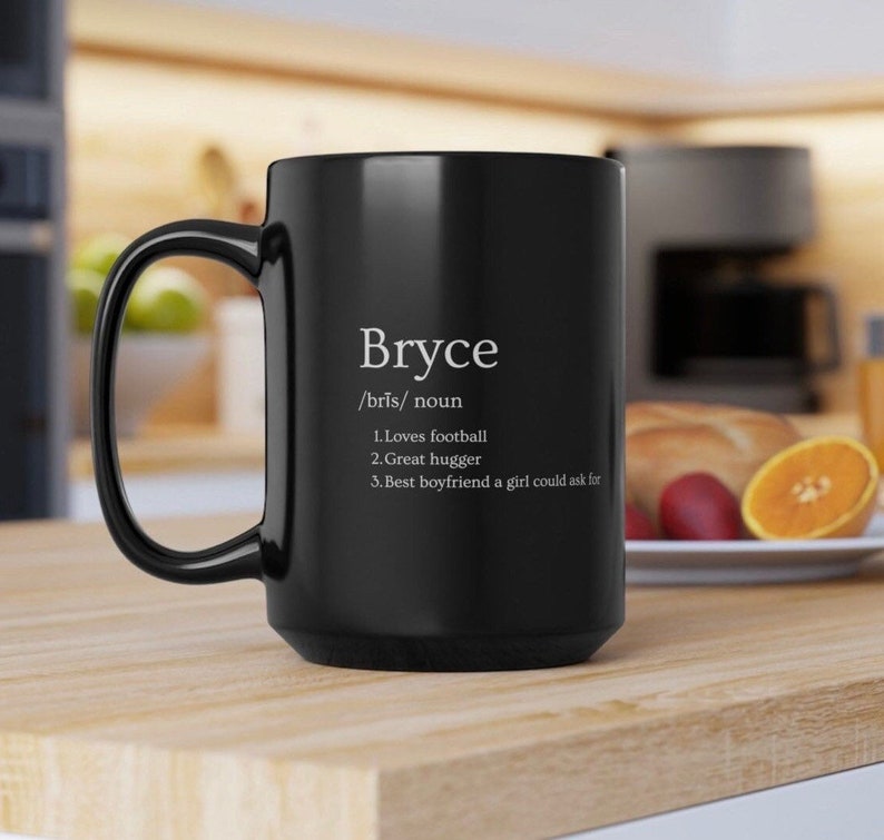 Personalized Name Definition Mug, Custom Mug, Gifts for Him/Her, Customized Text Cup, Made to Order, Custom Name Mug with Definition, love- Gift shop near me