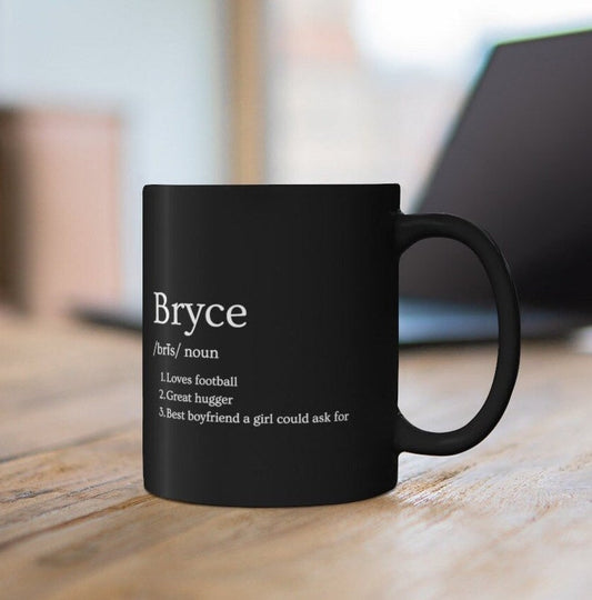 Personalized Name Definition Mug, Custom Mug, Gifts for Him/Her, Customized Text Cup, Made to Order, Custom Name Mug with Definition, love- Gift shop near me