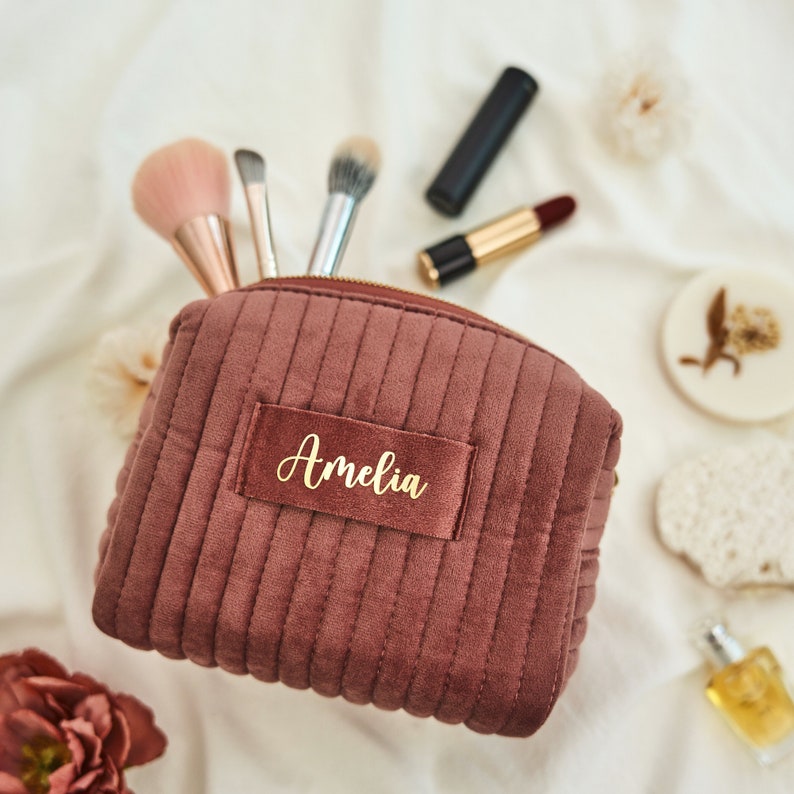 Custom Makeup Bag • Personalised Bridesmaid Gifts • Wedding Gift • Travel Toiletry Bag • Cosmetic Bag • Birthday Gift • Gift for Her- Gift shop near me - Goods of Gift