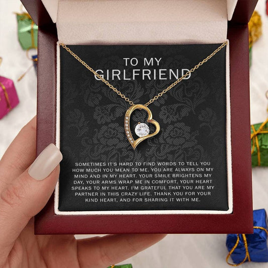 To My Girlfriend Necklace, Anniversary Gift for Girlfriend, Girlfriend Birthday Gift, Christmas Valentines Day Gift for Her