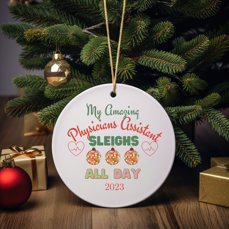 Personalized Healthcare Worker Ornament, Medical Field Christmas Ornament