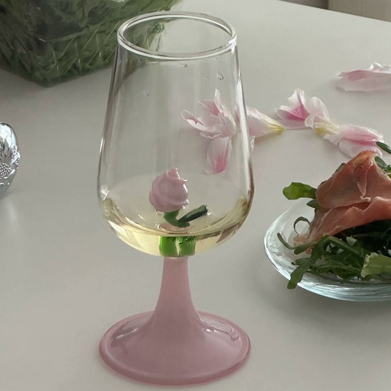 Rose Wine Glasses, Petal Wine Glasses, Three-Dimensional Wine Glasses, Personalized Gglasses, Unique Glasses, Gifts For Wife, Birthday Gifts - Gift shop near me