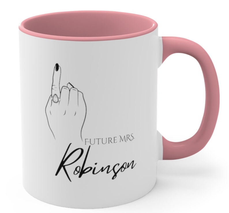 Personalized Future Mrs. Mug - Ring Finger Mug -Engagement Gift- Bride to be -Bridal Shower Gift- Wedding Mug- Custom Name Fiance Mug - Gift shop near me