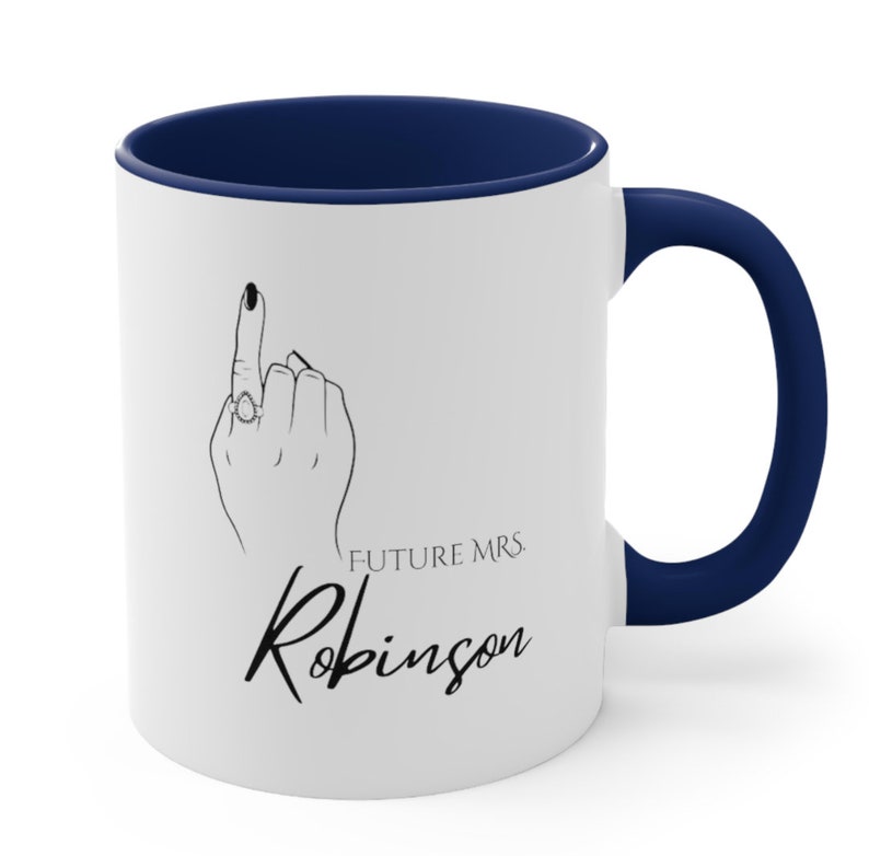 Personalized Future Mrs. Mug - Ring Finger Mug -Engagement Gift- Bride to be -Bridal Shower Gift- Wedding Mug- Custom Name Fiance Mug - Gift shop near me