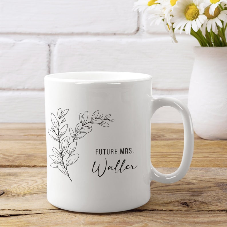 Personalized Future Mrs Mug Engagement Gift Custom Bride To Be Wedding Mug Bride Mug Custom Name Bridal Shower Gift - Gift shop near me