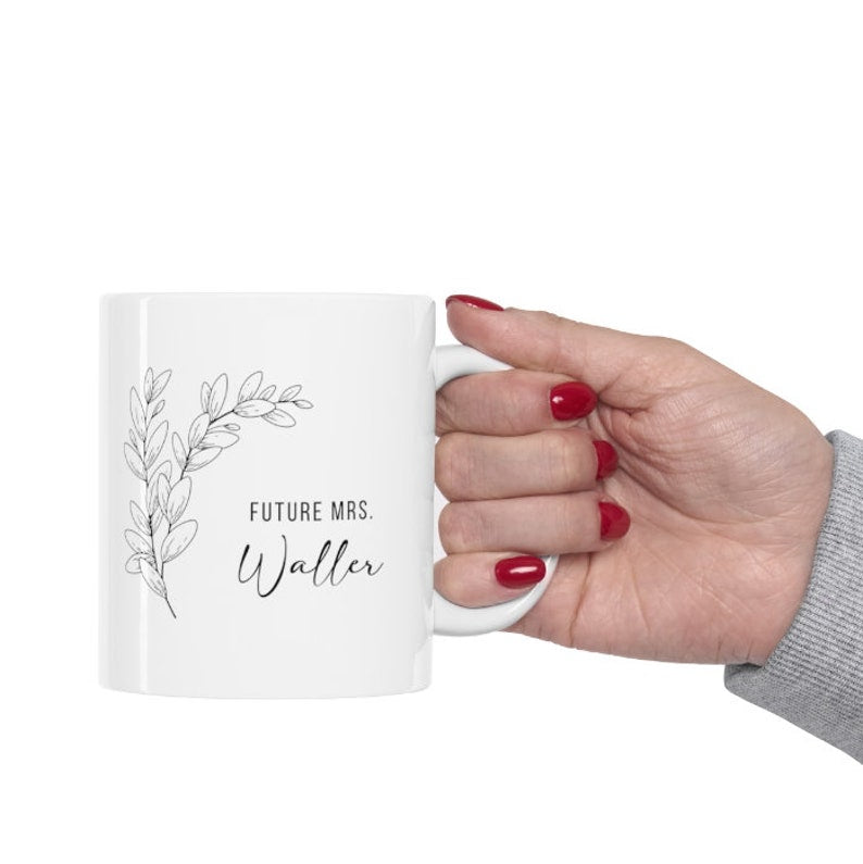 Personalized Future Mrs Mug Engagement Gift Custom Bride To Be Wedding Mug Bride Mug Custom Name Bridal Shower Gift - Gift shop near me