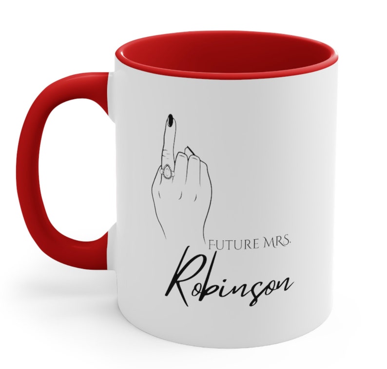 Personalized Future Mrs. Mug - Ring Finger Mug -Engagement Gift- Bride to be -Bridal Shower Gift- Wedding Mug- Custom Name Fiance Mug - Gift shop near me